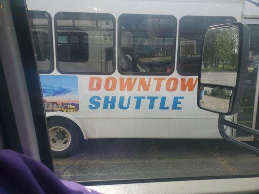 Downtown shuttle NOT! Monarch transportation!