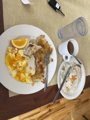 Country fried steak and eggs. Awesome