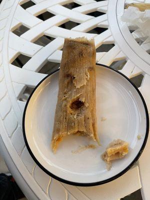 Sweet raisin tamale