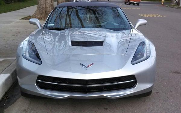 My new Vette after the fantastic installation of my clear bra.