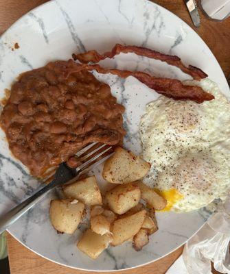 Huevos Rancheros- red or green salsa served on the side