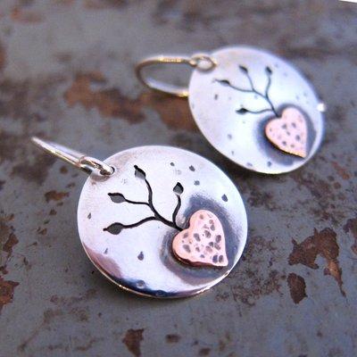 Grow love small disk earrings