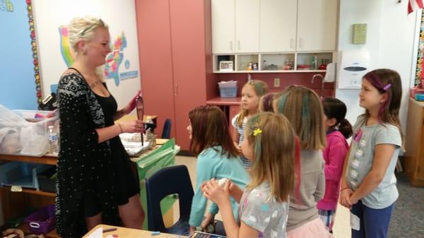 One of our stylists teaching at Stormonth School's Special Interest Day!