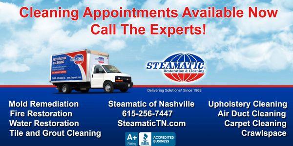 Call Steamatic 615-256-7447