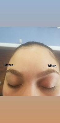 Before and after brow by Sabina