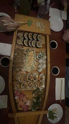 A giant sushi boat of love