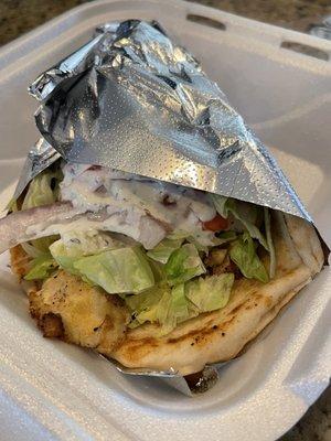 Chicken and Garlic Shawarma Wrap