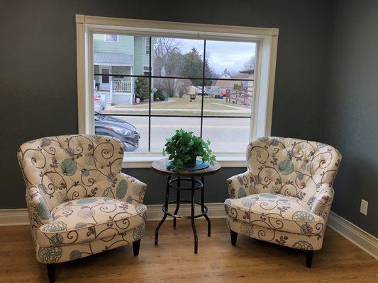 Office seating area.