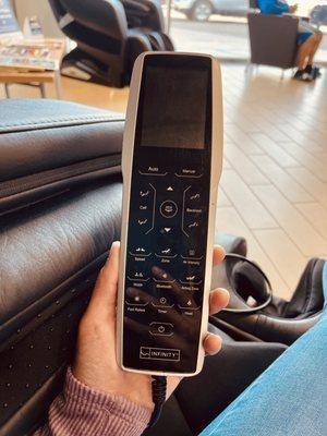 Massage chair remote