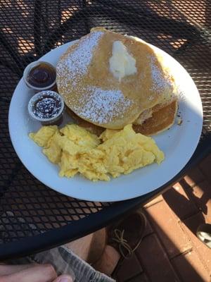 Blueberry tall stack pancakes