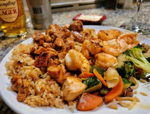 Hibachi chicken and shrimp