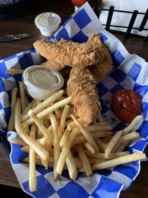 Chicken tenders and fries