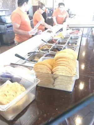 Taco joes assembly line of fresh food