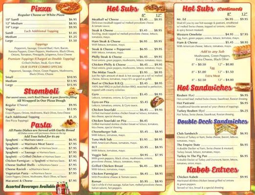 Part of menu