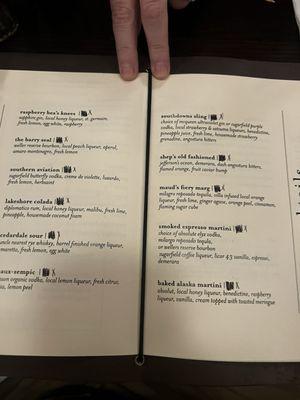 Drink menu by paper mate pens