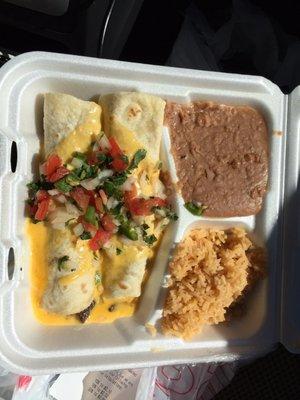 two tacos gringos lunch special to-go $15.14