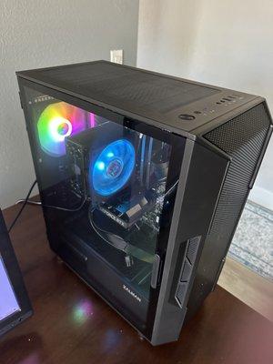 New custom computer build with lights