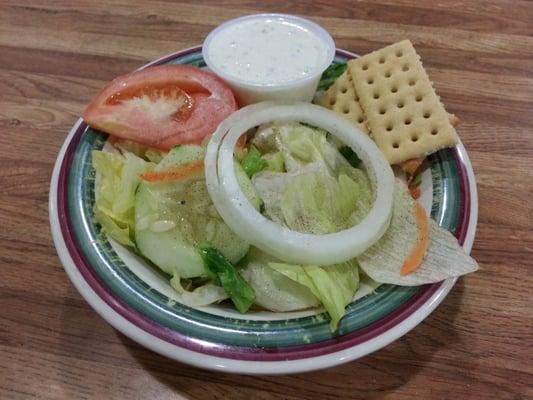 Side Salad - 3 Stars - Small and ordinary side salad. Course ground pepper would have helped but they serve pepper dust.