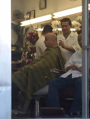 My buddy getting a haircut 8$! Not bad ;)