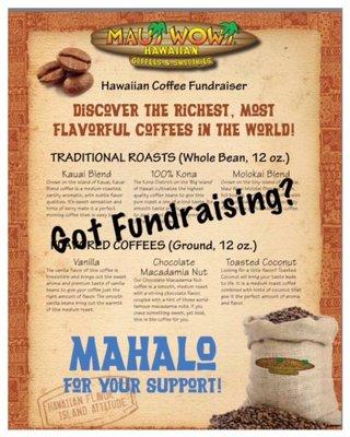 Hawaiian Bagged Coffee Fundraiser for your School or Athletic Team!