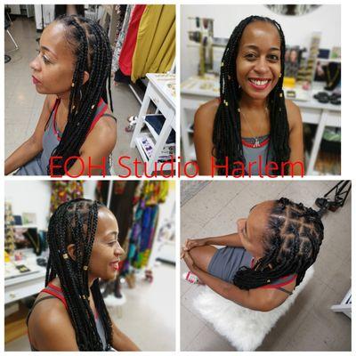 Natural hair care @EOHSTUDIO knotless braids