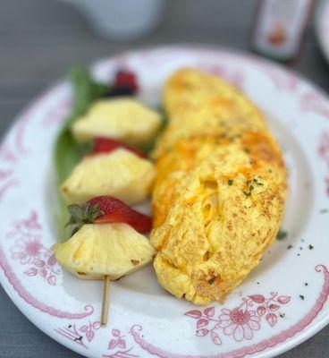 Three cheese omelette