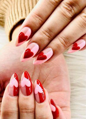 Adorable Valentine's Day nails