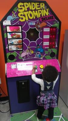 Wack a Spider game in arcade room