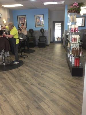 Rutti's Salon that we put a Quickstep laminate floor into.  Thank you Rick!