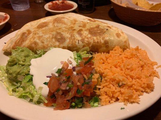 Shrimp fajita quesadilla