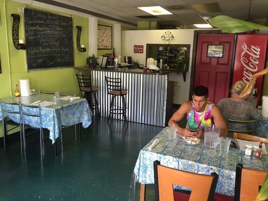 very small dining area. they sell fresh take-home seafood next door as well as part of their business.