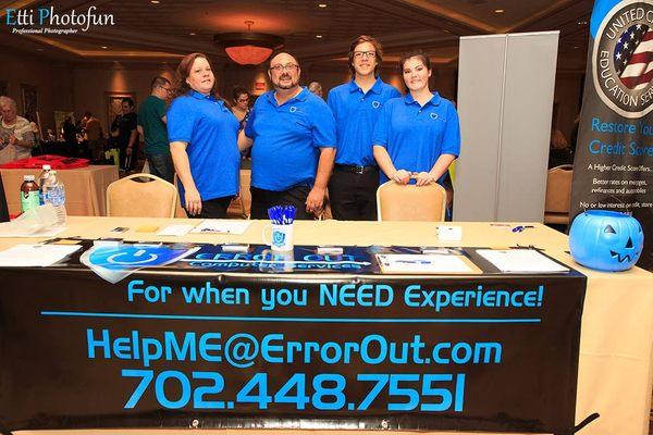 Our crew: (R-L) My late wife Becca, Joe (owner), Robert (Jr. tech), Emily (Office person)