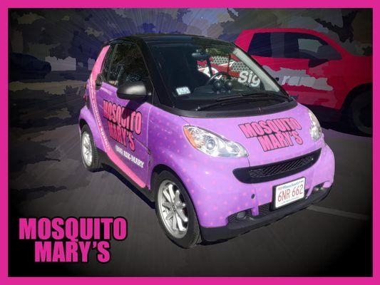 Our smart car says make the smart choice and switch to Mosquito Mary's!