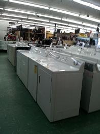 Laundry machines, mostly refurbished.