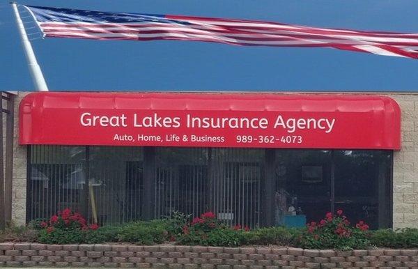 Look for Great Lakes Insurance on US 23 in Tawas City