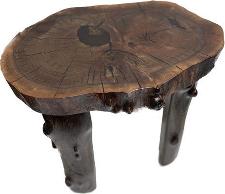 End tables made from "rescued downed walnut tree.