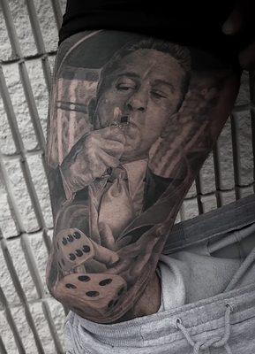 Robert De Niro from Casino! More at @Sacredeyetattoos