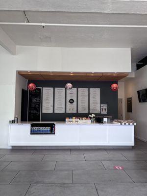 Front counter/drink menu