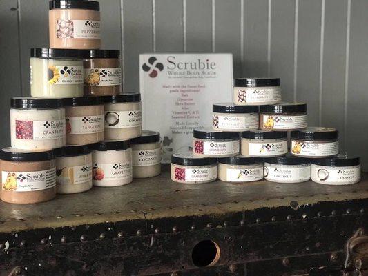 Locally made scrubs available for purchase