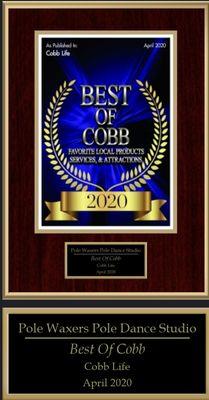 Voted for Best of Cobb 2020 Pole Dance Studio