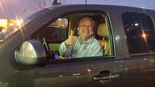 Our happy customer loving his new Silverado.