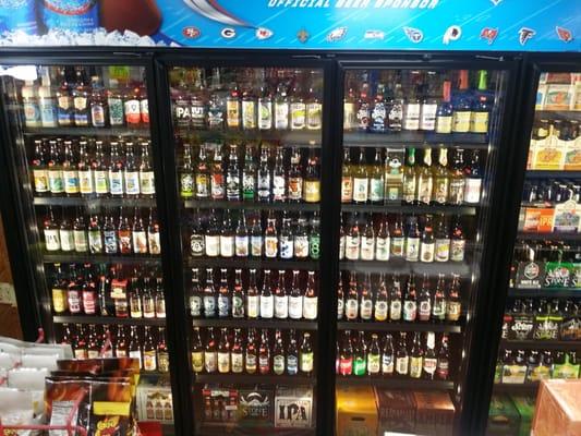 Wonderful and organized selection of all kinds or craft beer.