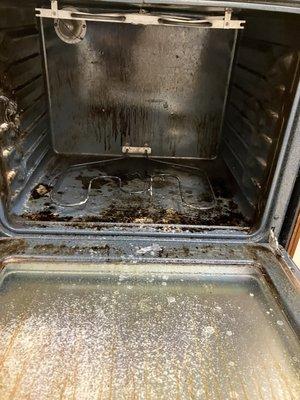 this oven was a deep clean.    we make it look great so you can focus on other things