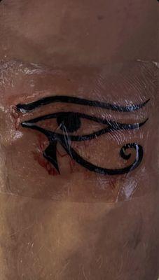 Eye of Horus tattoo by jayla. Killed it once again