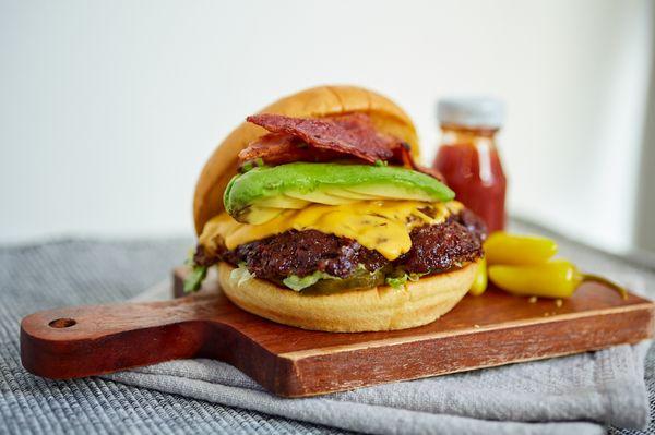 Bacon Avocado Smash Burger