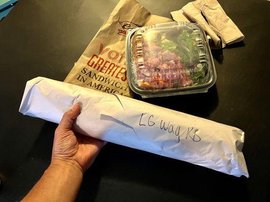 Yup! It's a very long sub sandwich!