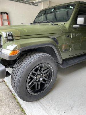 New wheels and tires on my new Jeep Wrangler