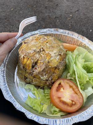 Mofongo de Pernil. Heavy enough for 3 servings