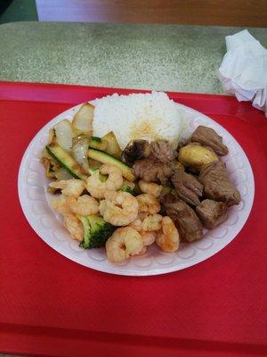 Steak and shrimp hibachi