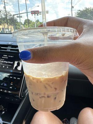 Iced sugar free vanilla latte...super yummy!